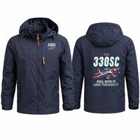 Thumbnail for Extra 330SC Stylish Jackets - Hooded Windbreaker - Cartoon - Navy Blue
