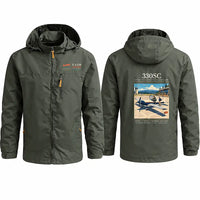Thumbnail for Extra 330SC Stylish Jackets - Hooded Windbreaker - Poster - Olive Green