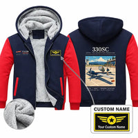 Thumbnail for Extra 330SC Zipped Sweatshirts - Poster + Name - Navy & Red