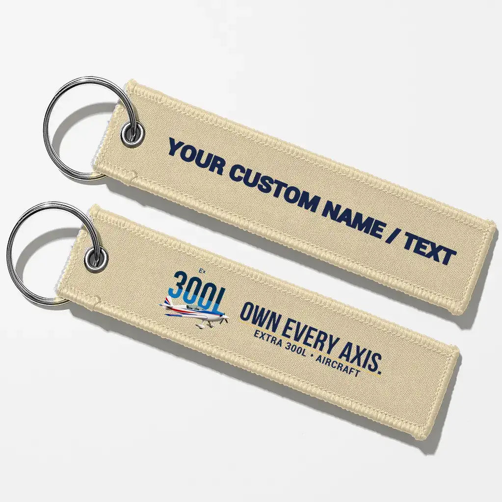 Extra 300L Aviator Key Chains - Beige - Personalized