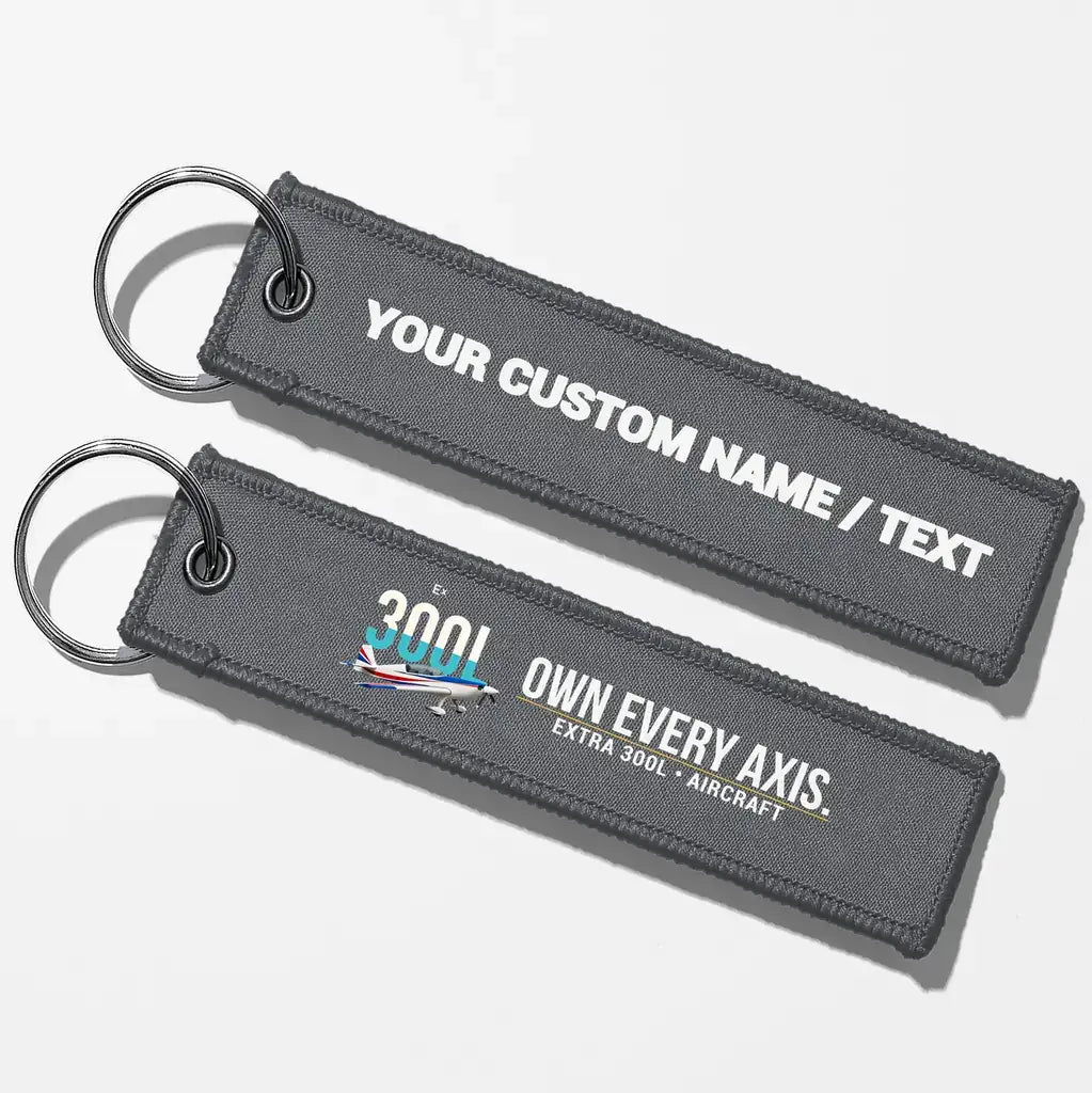 Extra 300L Aviator Key Chains - Gray - Personalized