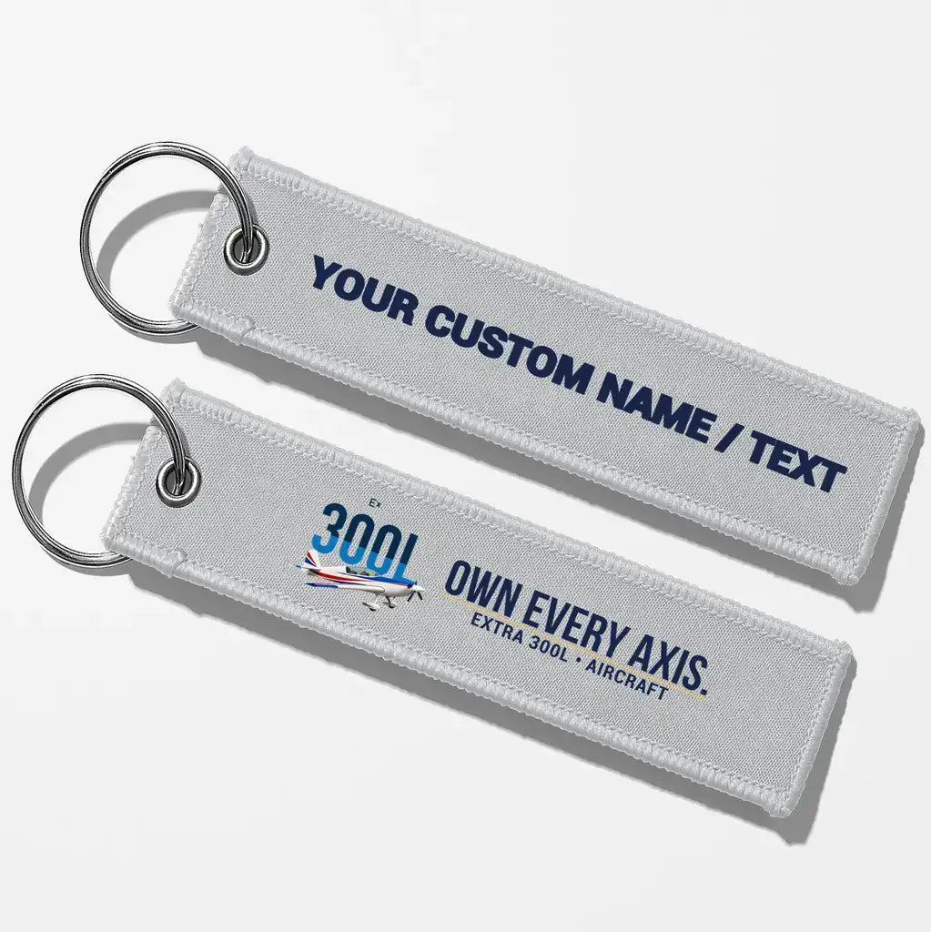 Extra 300L Aviator Key Chains - Light Gray - Personalized