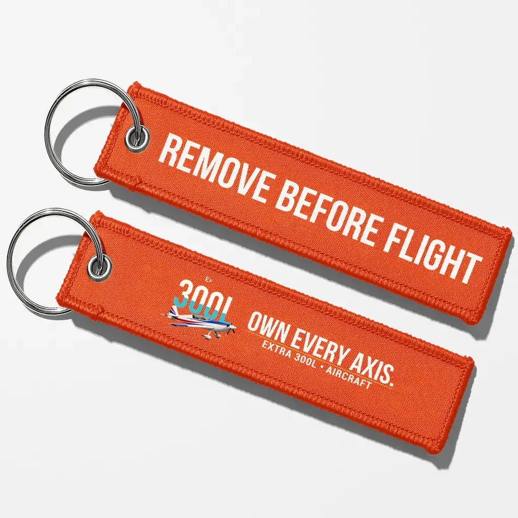 Extra 300L Aviator Key Chains - Orange - Remove Before Flight