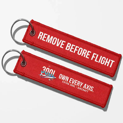 Extra 300L Aviator Key Chains - Red - Remove Before Flight