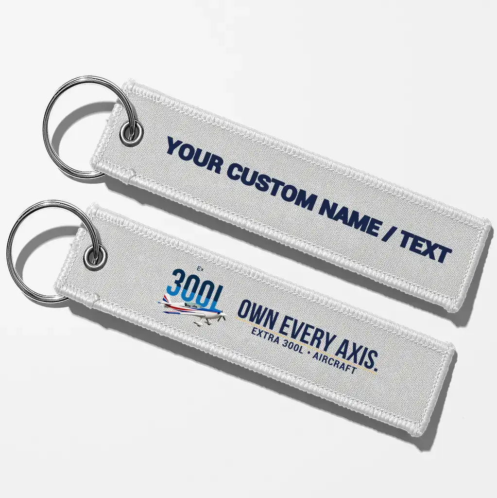 Extra 300L Aviator Key Chains - White - Personalized