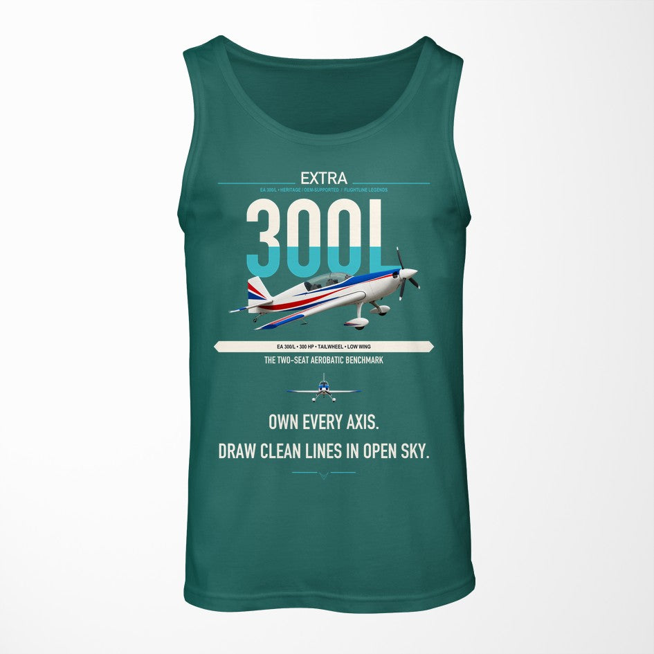 Extra 300L design on green tank top