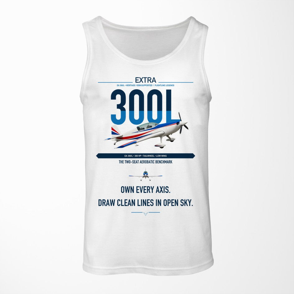 Extra 300L design on white tank top