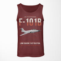 Thumbnail for F-101B Voodoo design on dark red tank top