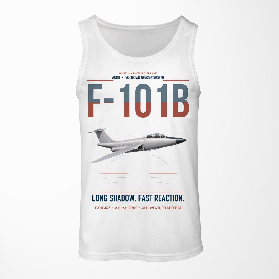 F-101B Voodoo design on white tank top