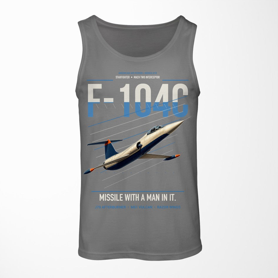 F-104C Starfighter design on gray tank top