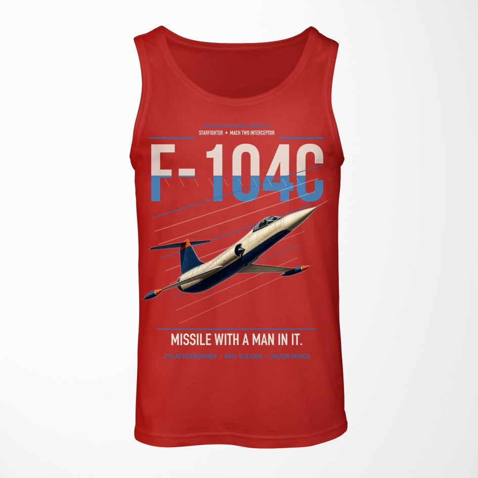 F-104C Starfighter design on red tank top