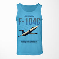 Thumbnail for F-104C Starfighter design on sky blue tank top