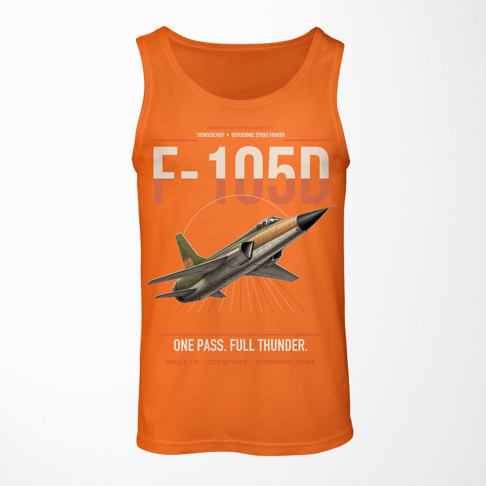 F-105D Thunderchief design on orange tank top