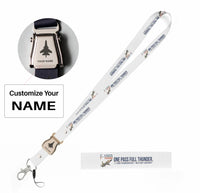 Thumbnail for F-105D Thunderchief seat belt lanyard - white with name