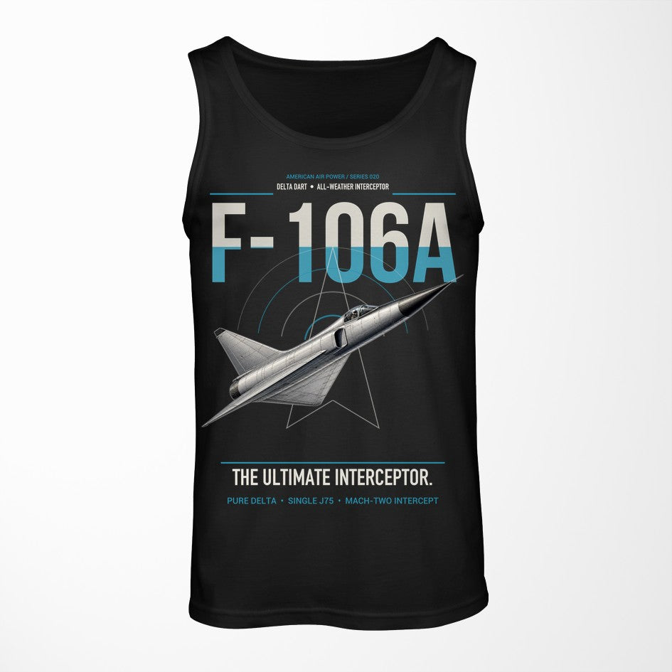 F-106A Delta Dart design on black tank top