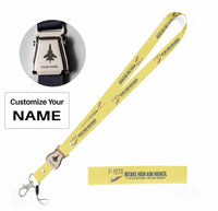 Thumbnail for F-107A Ultra Sabre seat belt lanyard - yellow with name