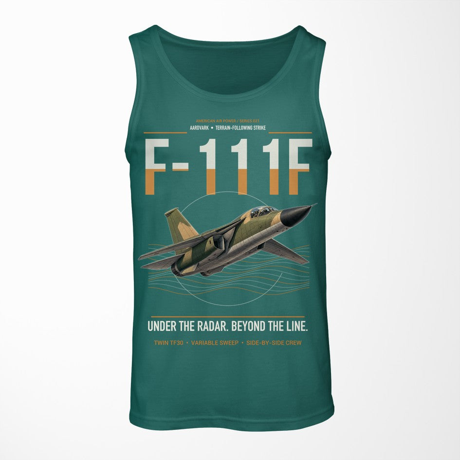 F-111F Aardvark design on green tank top