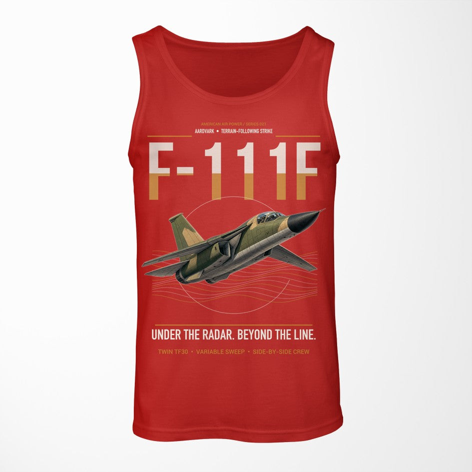 F-111F Aardvark design on red tank top