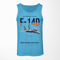 Thumbnail for F-14D Tomcat Sweep The Wings Clear The Sky design on sky blue tank top
