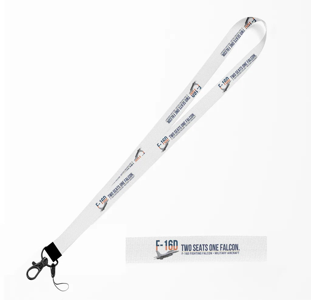 F-16D Fighting Falcon lanyard - white