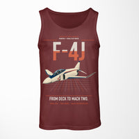 Thumbnail for F-4J Phantom II design on dark red tank top