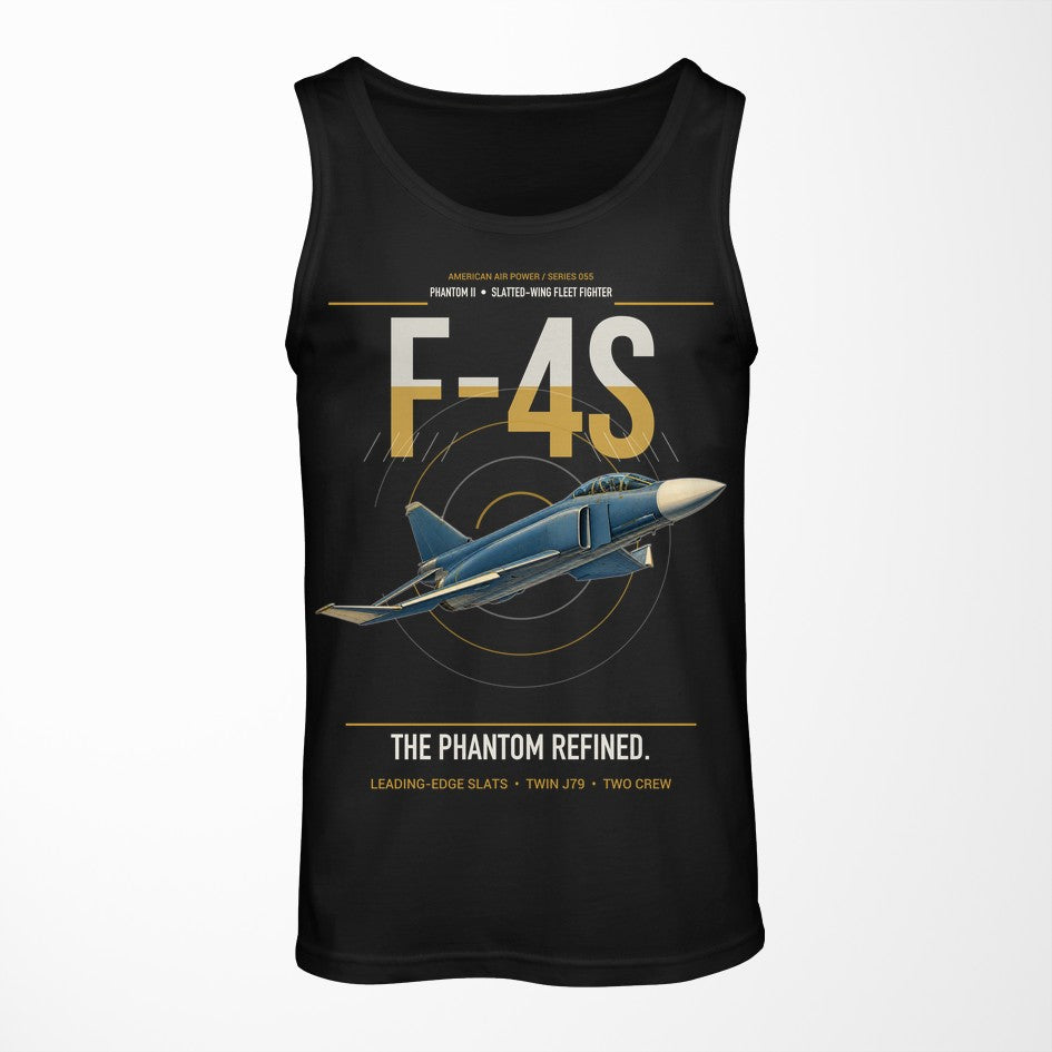F-4S Phantom II design on black tank top