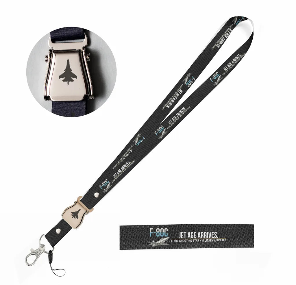 F-80C Shooting Star seat belt lanyard - black