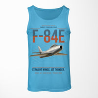 Thumbnail for F-84E Thunderjet design on sky blue tank top