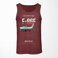 Thumbnail for F-86F Sabre Sweep The Sky design on dark red tank top