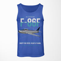 Thumbnail for F-86F Sabre design on blue tank top