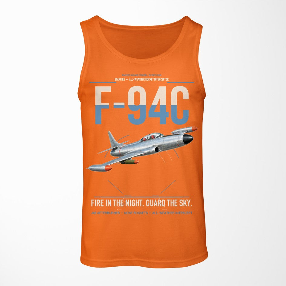 F-94C Starfire design on orange tank top