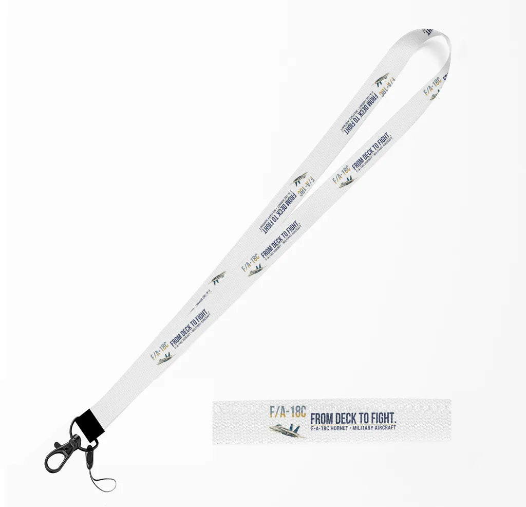 F-A-18C Hornet lanyard - white