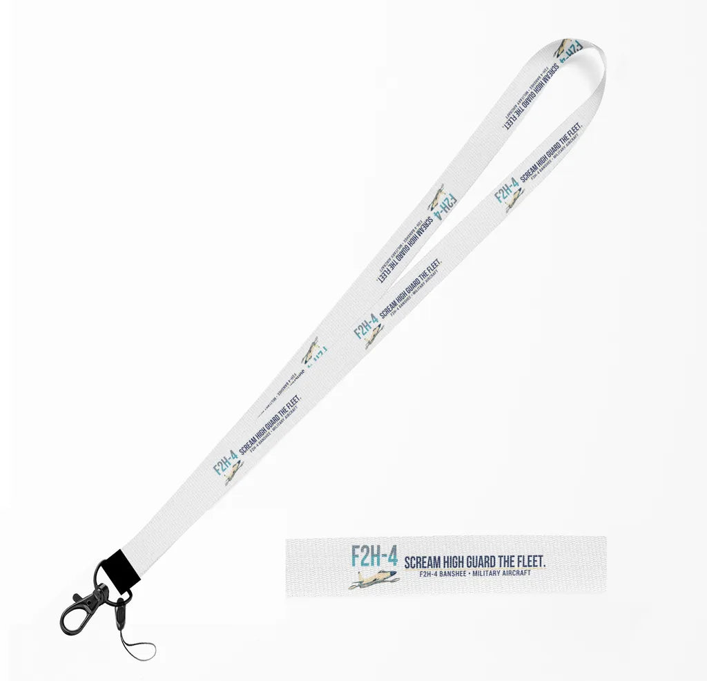 F2H-4 Banshee lanyard - white