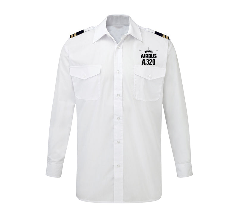 Airbus A320 & Plane Designed Long Sleeve Pilot Shirts