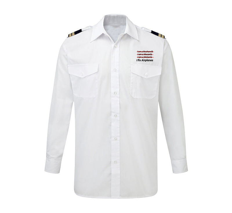 I Fix Airplanes Designed Long Sleeve Pilot Shirts