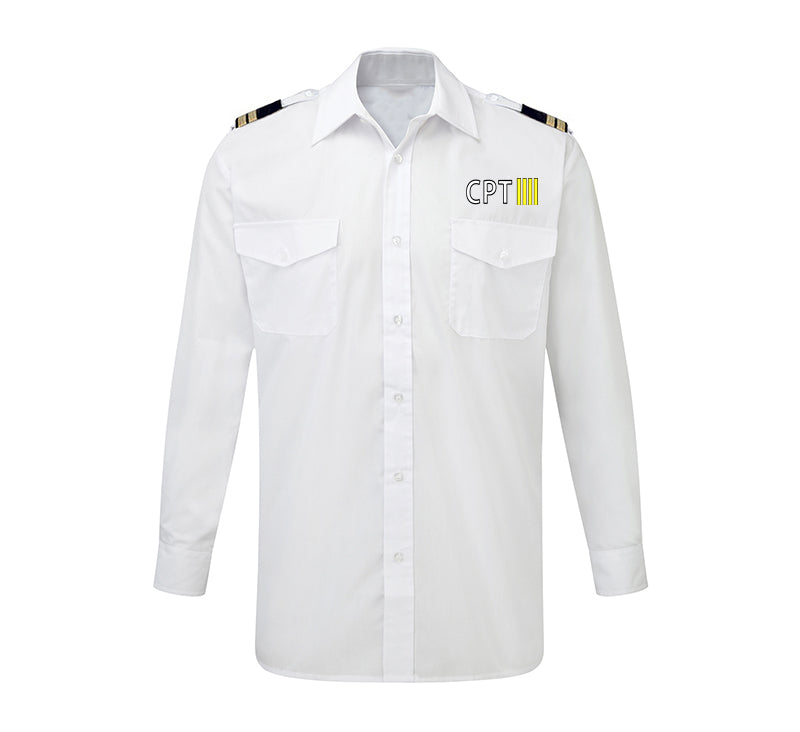 CPT & 4 Lines Designed Long Sleeve Pilot Shirts