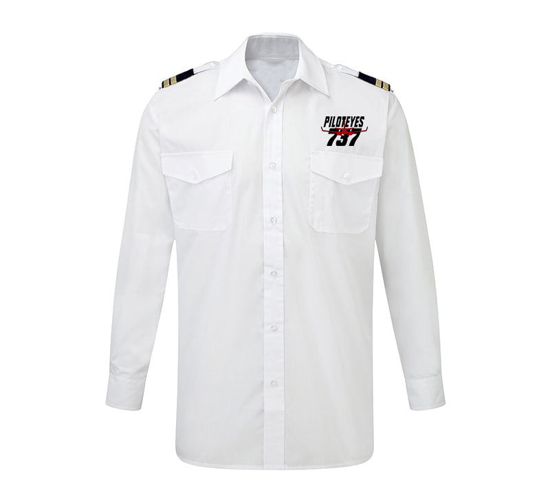 Amazing Piloteyes737 Designed Long Sleeve Pilot Shirts