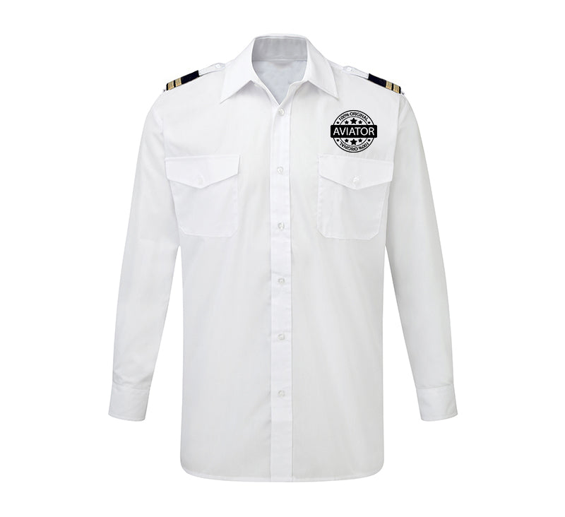 %100 Original Aviator Designed Long Sleeve Pilot Shirts