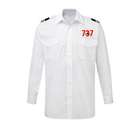 Thumbnail for Boeing 737 Designed Designed Long Sleeve Pilot Shirts