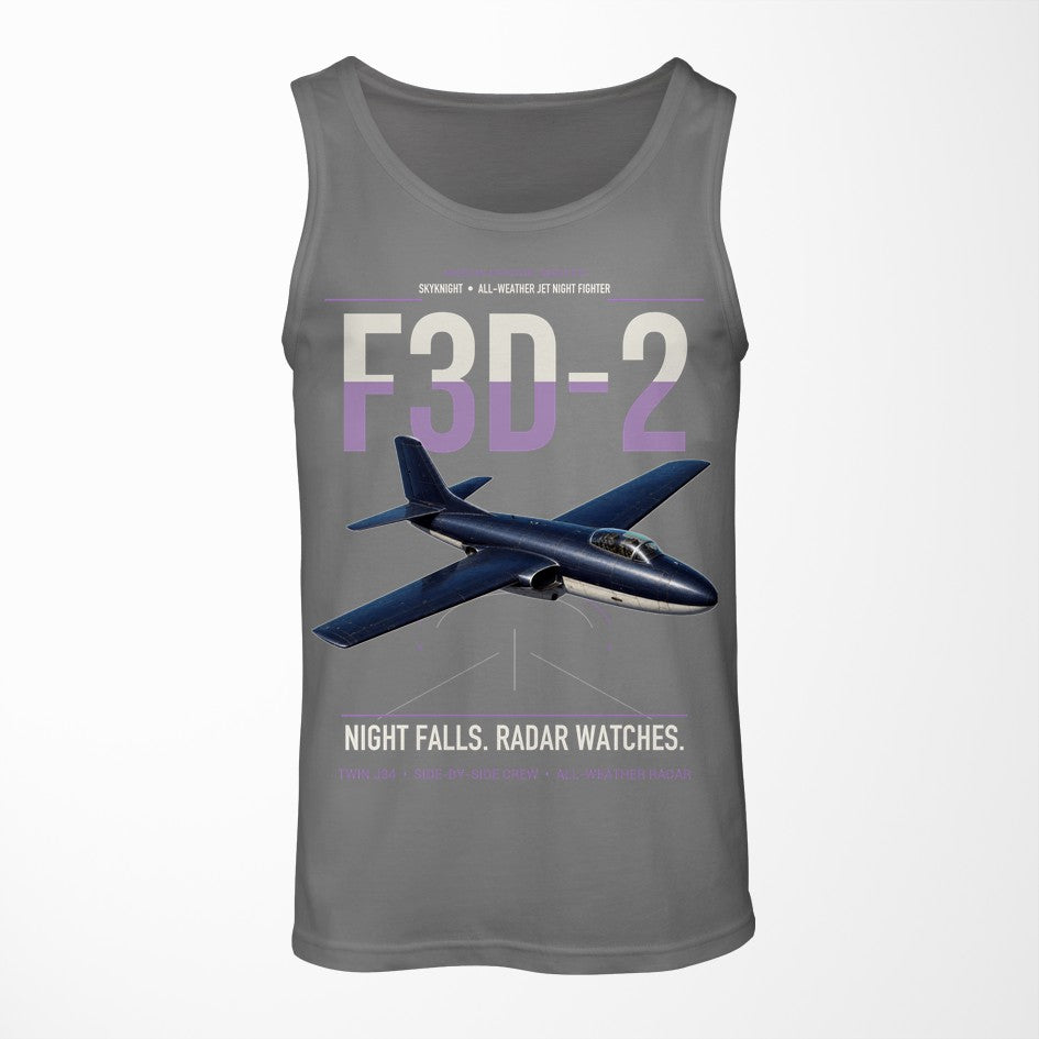 F3D-2 Skyknight design on gray tank top