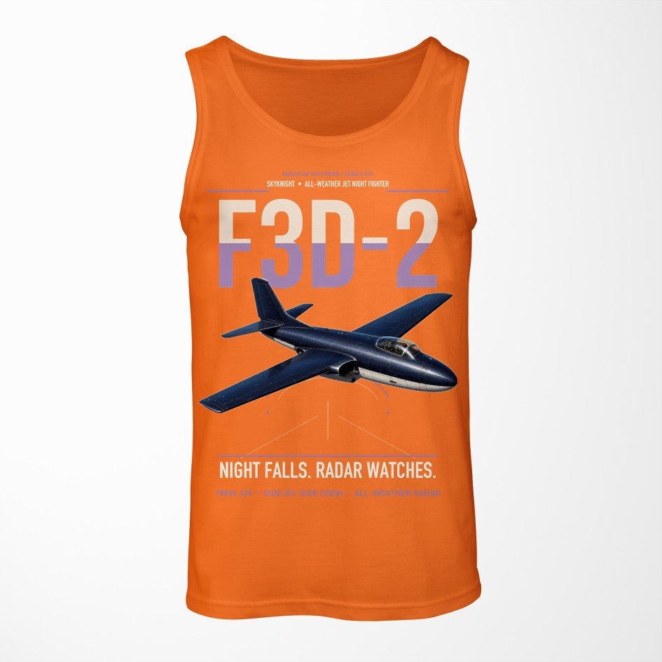 F3D-2 Skyknight design on orange tank top