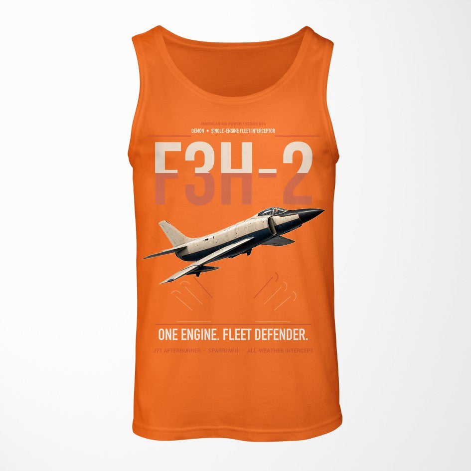 F3H-2 Demon design on orange tank top