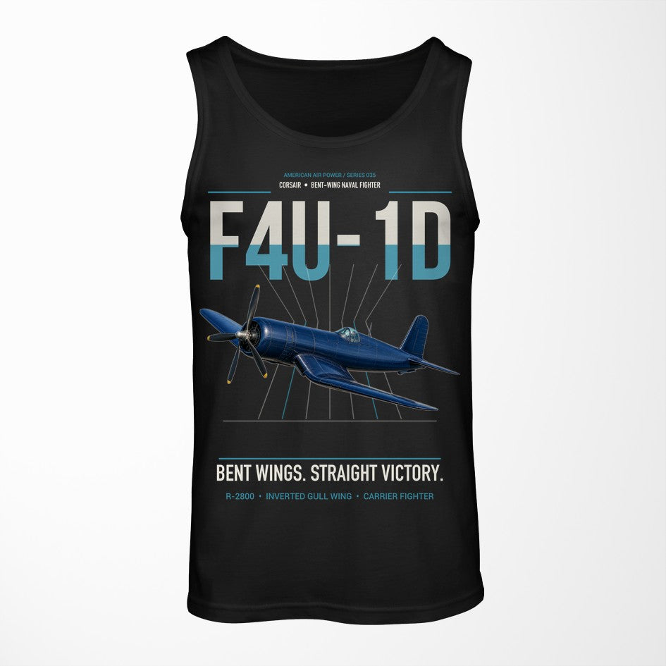 F4U-1D Corsair design on black tank top