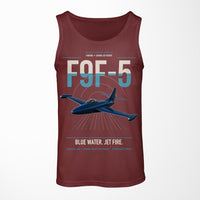 Thumbnail for F9F-5 Panther design on dark red tank top