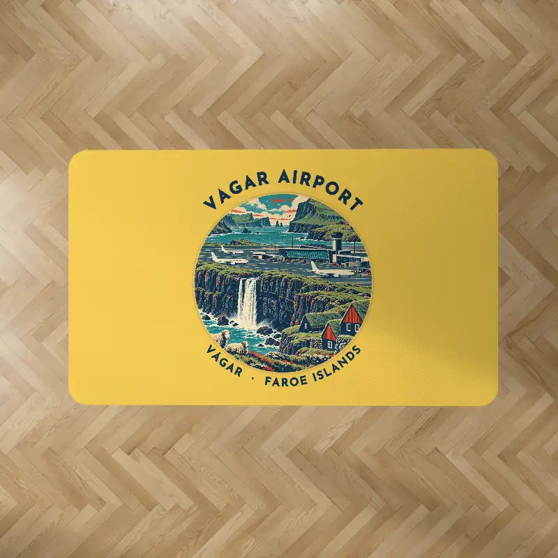 Vágar Airport (FAE) Carpets - Carpet Rectangle - Badge - Yellow V2