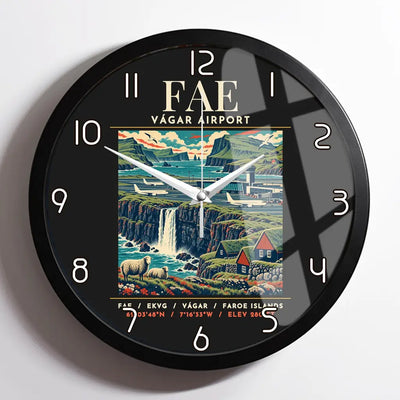 FAE - Poster - Wall Clock Framed - Black