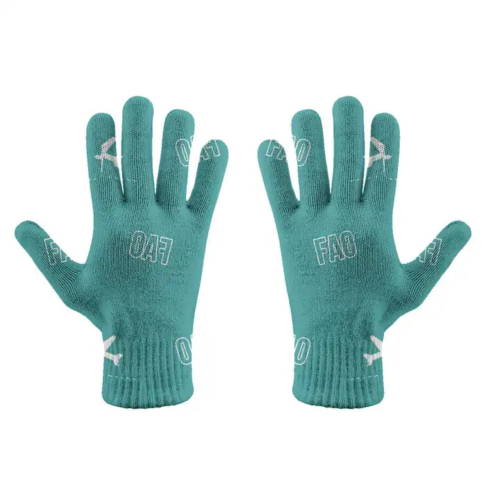 Gago Coutinho Airport Faro (FAO) Gloves - Gloves - Full - Pattern - Turquoise