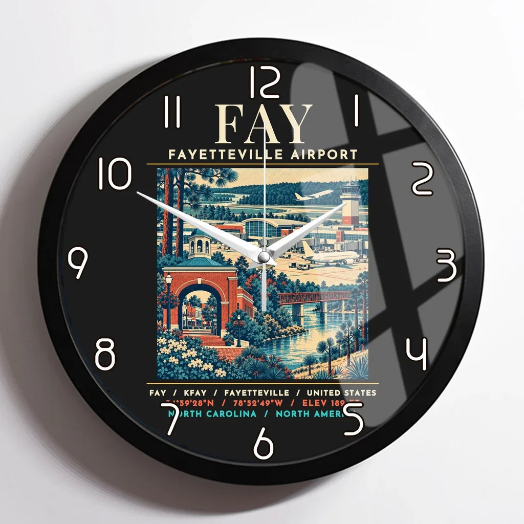 FAY - Poster - Wall Clock Framed - Black