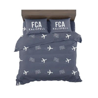 Thumbnail for Glacier Park International Airport (FCA) Bedding Sets & Blankets - Bedding Set - Pattern - Navy Blue