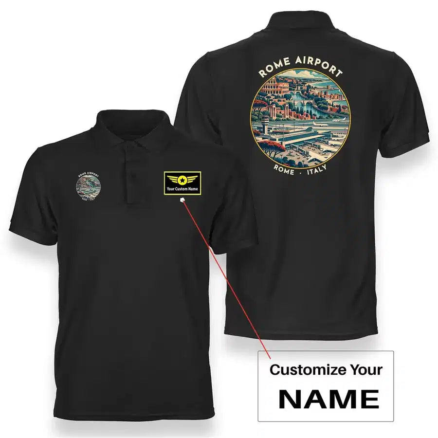 FCO - Badge - Double-Side Polo - Black + Name